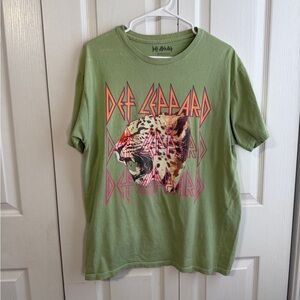 Def Leppard green short sleeve tee size 1X